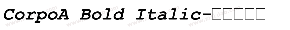 CorpoA Bold Italic字体转换
